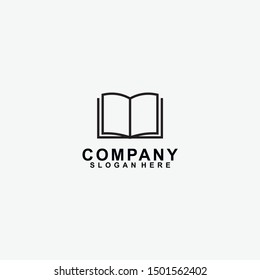 Diseño del logo del libro. aislado de fondo blanco. icono del libro. diseño moderno. ilustración vectorial