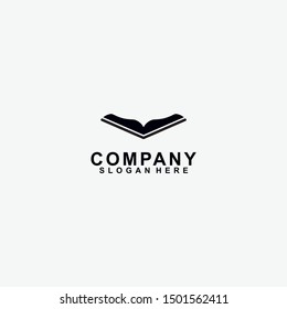 Diseño del logo del libro. aislado de fondo blanco. icono del libro. diseño moderno. ilustración vectorial