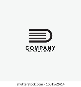 Diseño del logo del libro. aislado de fondo blanco.icono del libro. diseño moderno. ilustración vectorial