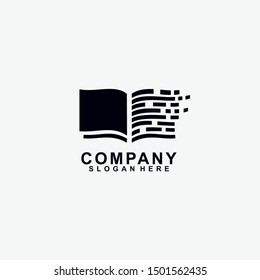 Book logo design. isolated in white background. book icon. modern design. vector illustration