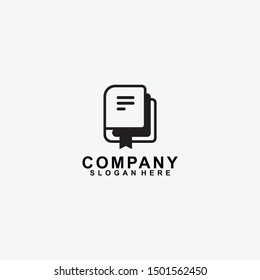 Book logo design. isolated in white background. book icon. modern design. vector illustration