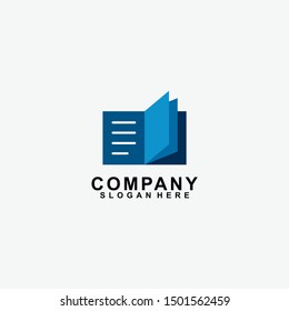 Book logo design. isolated in white background. book icon. modern design. vector illustration