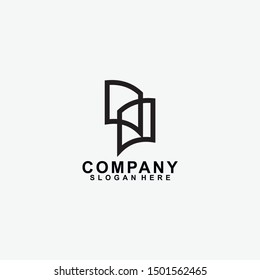Book logo design. isolated in white background. book icon. modern design. vector illustration
