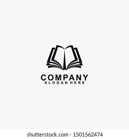 Book logo design. isolated in white background. book icon. modern design. vector illustration