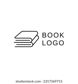 Diseño del logo del libro. aislado de fondo blanco. icono del libro. diseño moderno. ilustración vectorial
