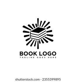 Diseño del logo del libro. aislado de fondo blanco. icono del libro. diseño moderno. ilustración vectorial