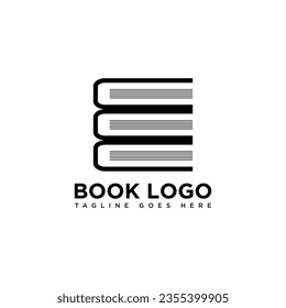 Book logo design. isolated in white background. book icon. modern design. vector illustration