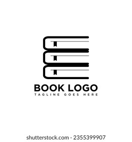 Book logo design. isolated in white background. book icon. modern design. vector illustration