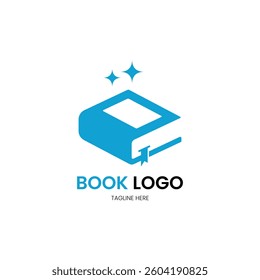 book logo design with letter O. bookstore, library and printing logo