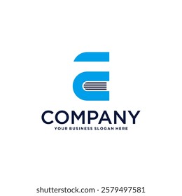 book logo design with library and education