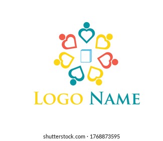 book logo design and love