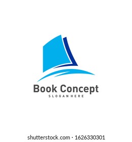 Book Logo design Template. Book icon logo concept vector