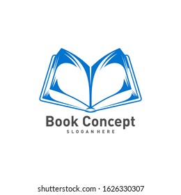 Book Logo design Template. Book icon logo concept vector