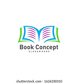 Book Logo design Template. Book icon logo concept vector