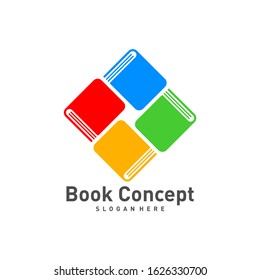 Book Logo design Template. Book icon logo concept vector