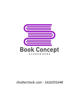 Book Logo design Template. Book icon logo concept vector