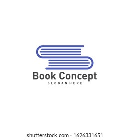 Book Logo design Template. Book icon logo concept vector