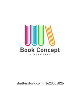 Book Logo design Template. Book icon logo concept vector