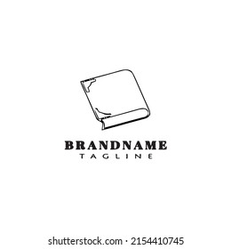 book logo design template icon black modern isolated vector