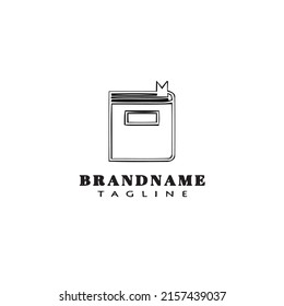 book logo design template icon black modern isolated vector cute