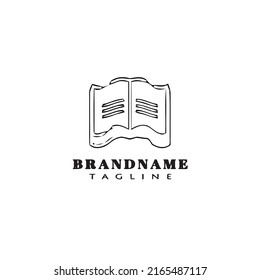 book logo design template icon black modern isolated vector cute