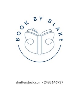 Book Logo Design Template With Initial Letter B.