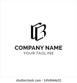 Book logo design template. Letter B symbol, book icon. Vector book store logo element
