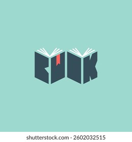 Book logo design template. Vector illustration.