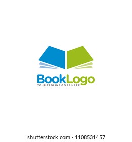 Book logo design vector illustration