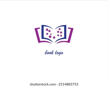 BOOK logo design , vector ,illustration and isolate template. 