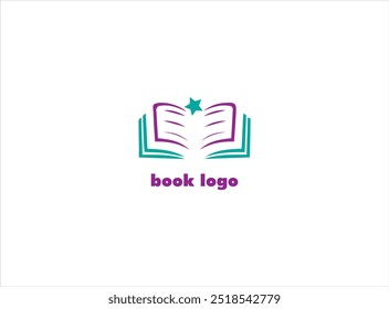 BOOK LOGO DESIGN , vector, illustration and isolate template which contain the symbol of education .