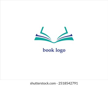 DESIGN DO LOGOTIPO DO LIVRO , modelo vetorial, ilustrativo e isolado que contém o símbolo da educação .