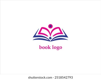 BOOK LOGO DESIGN , vector, illustration and isolate template which contain the symbol of education .