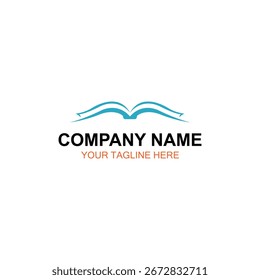 Diseño del logotipo del libro, logotipo del Vector, diseño del logotipo de la ilustración