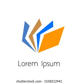 book logo design, vector book with a simple but elegant concept. suitable for business and other labels.
