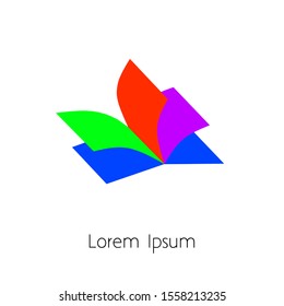 book logo design, vector book with a simple but elegant concept. suitable for business and other labels.