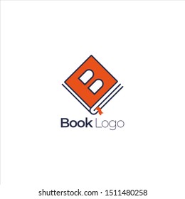Book Logo Design Vector Stock