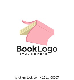 Book Logo Design Vector Stock