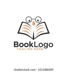 Book Logo Design Vector Stock