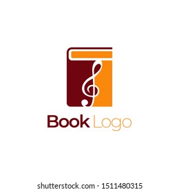 Book Logo Design Vector Stock