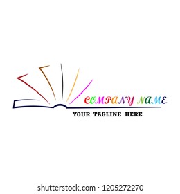 Book Logo designing vector. for company or Book shop