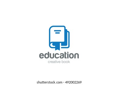 Book Logo Education abstract design vector template.
Library, knowledge, publishing, literature Logotype concept icon.