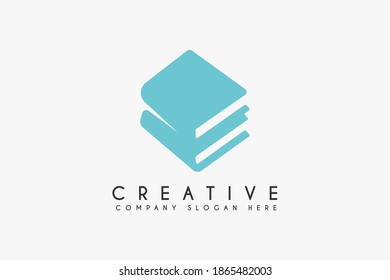 Book Logo Education Flat Vector Design template element