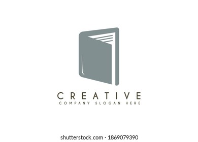 Book Logo Education Flat Vector Design template element