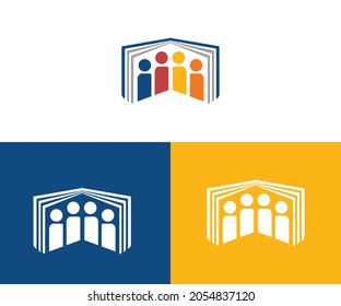 Logotipo del libro - Logotipo educativo - Vecino plano