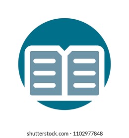 book logo. Education icon. Science symbol. Vector eps 08.