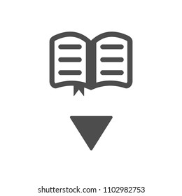 book logo. Education icon. Science symbol. Vector eps 08.