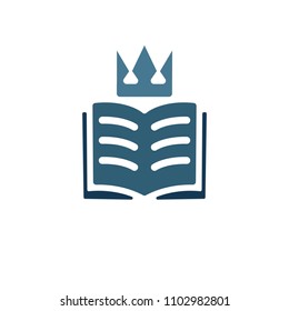 book logo. Education icon. Science symbol. Vector eps 08.