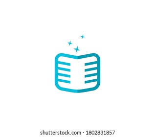 Icono vectorial de la biblioteca de logotipos de libro 
