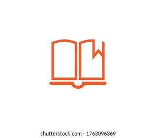 Book logo education vector icon 